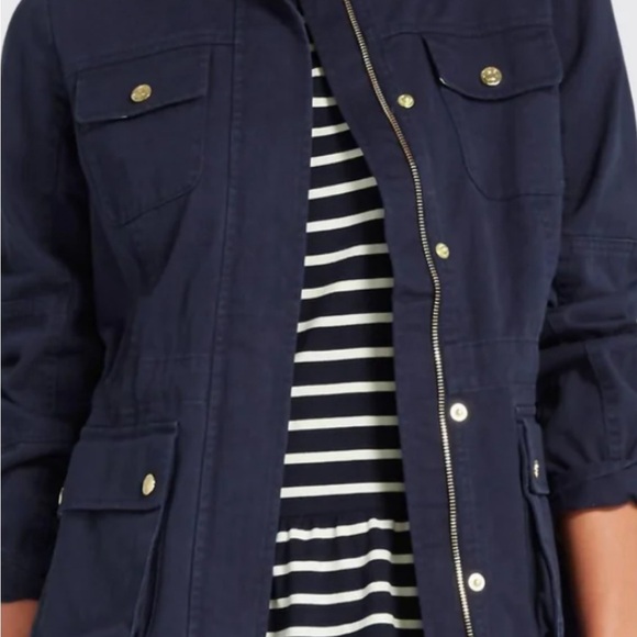 Draper James Jackets & Blazers - Draper James Navy Utility Jacket with Gold Buttons